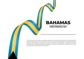 bahamas unabhängigkeitstag hintergrund gefeiert am 10. juli. vektor