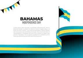 Bahamas oberoende dag bakgrund berömd på juli 10. vektor