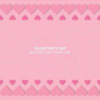 illustration av abstrakt rosa stickat valentine mode mönster mall för annons, baner, inbjudan eller hälsning kort. hjärtans dag tema bakgrund med tom Plats. vektor