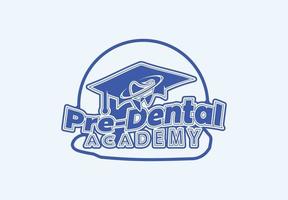 pre dental akademi brev logotyp och ikon design mall vektor