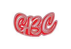 gbc brev logotyp och ikon design mall vektor