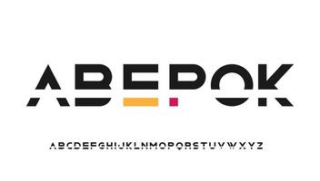 Logo-Design mit halb geschnittenem Kalligrafie-Alphabet-Buchstaben vektor