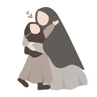muslimische Mutter und ihre Tochter vektor