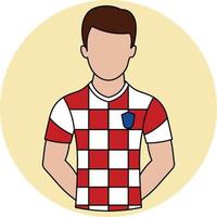 Kroatien-Fußballtrikot gefülltes Symbol vektor