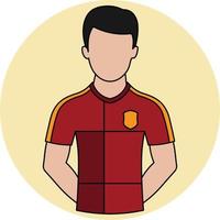 Spanien-Fußballtrikot gefülltes Symbol vektor