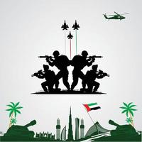 förenad arab emirates nationell dag. uae nationell dag anda av de union förenad arab emiraten. försvar dag begrepp. vektor illustration.