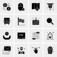 16 universelle Business-Icons Vektor kreative Icon-Illustration zur Verwendung in Web- und Mobilprojekten