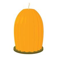 Großes orangefarbenes Kerzensymbol im Cartoon-Stil vektor
