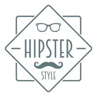 Logo im Hipster-Stil für Männer, einfacher Stil vektor