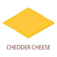 Cheddar-Käse-Symbol, isometrischer Stil vektor