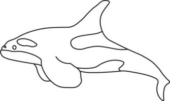 fisk ikon. vatten- djur med olika fenor, vågar, svans och gälar simning i de vatten. begrepp hand teckning vektor