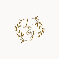 lt anfängliches Hochzeitsmonogramm-Logo vektor