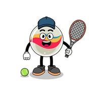 marmorspielzeugillustration als tennisspieler vektor