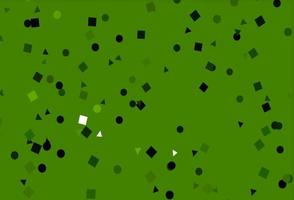 ljusgrön vektorbakgrund med trianglar, cirklar, kuber. vektor