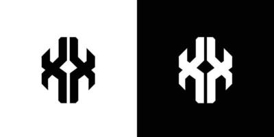 modernes und starkes buchstabe xx initialen logo design vektor