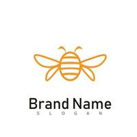 Biene Honig Logo Tierdesign Symbol vektor