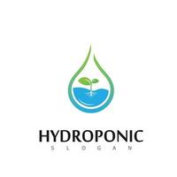 hydroponiska natur naturlig logotyp design symbol vektor