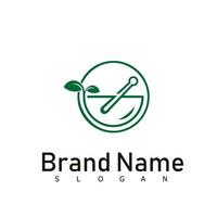 Kräuterkräuter medizinisches Logo Natur-Design-Symbol vektor