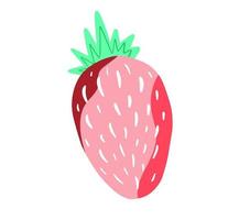jordgubb hand dragen design vektor. mat frukt symbol. vektor