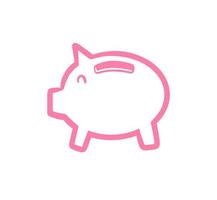 Schweinebank handgezeichneter Icon-Design-Vektor. Gekritzelzeichensymbol. vektor