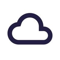 einfache Cloud-Umriss-Icon-Design-Grafik. editierbarer Strich. vektor