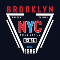 Brooklyn, nyc typografi design vektor illustration för t-shirt