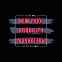 new york brooklyn typografie t-shirt konzept vektor