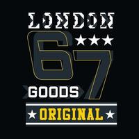 London-Typografie-Design-T-Stück für T-Shirt-Druck, Vektorillustration vektor