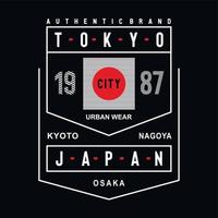 tokyo japan urban ha på sig typografi design tee för t skjorta skriva ut Övrig och använder, vektor illustration