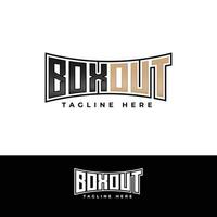 Boxout-Sportlogo vektor