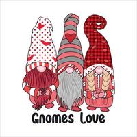 Valentine-Gnome-Sublimation für T-Shirt