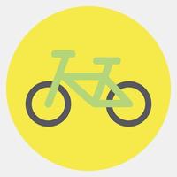 ikon cykel. transport element. ikoner i Färg para stil. Bra för grafik, affischer, logotyp, tecken, annons, etc. vektor