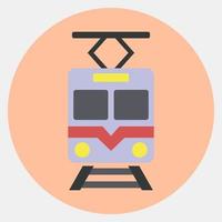 ikon tåg. transport element. ikoner i Färg para stil. Bra för grafik, affischer, logotyp, tecken, annons, etc. vektor