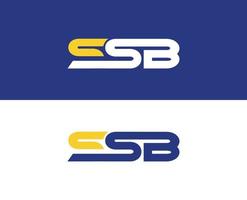 s s b brev typografi logotyp design vektor