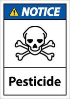 Beachten Sie das Pestizid-Symbolzeichen auf weißem Hintergrund vektor