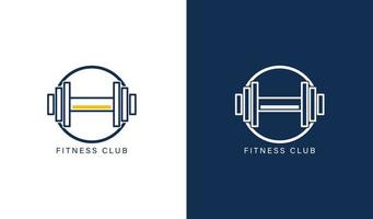 einfaches Design der Fitnessclub-Logo-Vorlage vektor