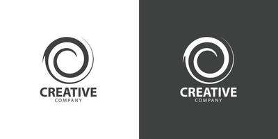 kreativ företag logotyp minimalistisk mall vektor