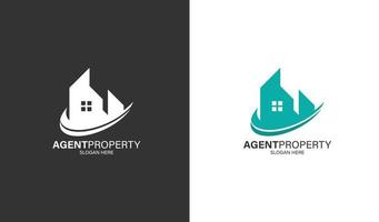 Logo-Vorlage für Immobilienunternehmen vektor