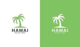 Hawaii-Palme-Logo-Vorlage minimalistisches Design vektor