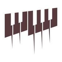 piano logotyp ikon design vektor