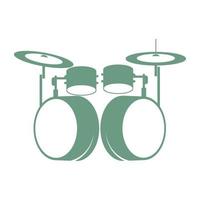 trumma platt design ikon illustration vektor
