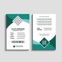 Einfaches und sauberes Corporate-ID-Kartenvorlagendesign vektor