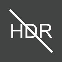 hdr offline invertiertes symbol vektor