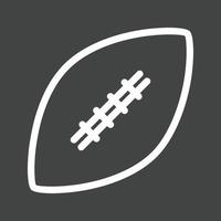 Football ii Linie invertiertes Symbol vektor