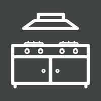 matlagning spis linje omvänd ikon vektor