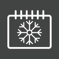 umgekehrtes Symbol für die Wintersaisonlinie vektor