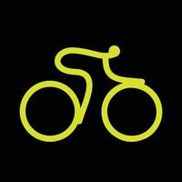 Fahrrad-Symbol. Fahrradrennen-Symbol. Flaches Symbol für Radrennen. Radfahrer Zeichen. Straßenradfahrer-Silhouette. Sport-Logo vektor