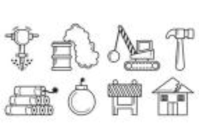 Set of Demolition Icons vektor