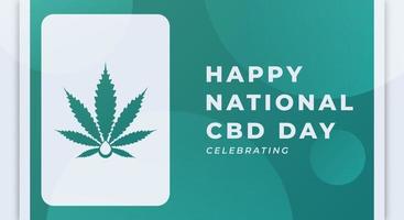 glücklicher nationaler cbd-tag august feiervektor-designillustration. vorlage für hintergrund, poster, banner, werbung, grußkarte oder druckgestaltungselement vektor