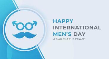 happy international mens day november feier vektor design illustration. vorlage für hintergrund, poster, banner, werbung, grußkarte oder druckgestaltungselement